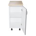 Corp inferior cu 1 Usa Zebra, Alb/MDF Gri, si blat Artar 40 x 85 x 60